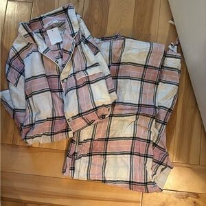 Ricki's Pink and White Plaid Pajama Set